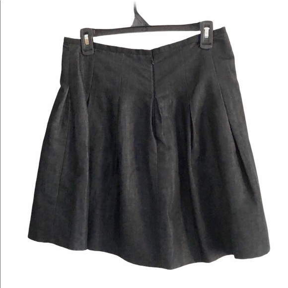 Gap Linen Cotton Pleated Chambray Mini Skirt Size 6 - Picture 2 of 9